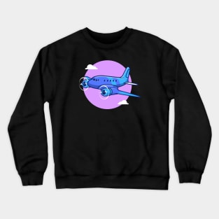 Airplane Propeller Cartoon Crewneck Sweatshirt